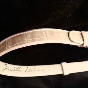 Vintage Judith Lieber Haute Couture Snake & Leather Belt Adjustable with Pouch